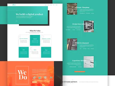Alvonse - Web Company Profile (2) Services Page company profile homepage landing page minimalist service design simple ui ux webdesign website