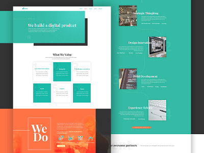 Alvonse - Web Company Profile (2) Services Page company profile homepage landing page minimalist service design simple ui ux webdesign website