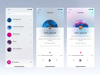 Music app、ui design ui