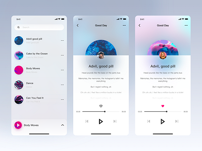 Music app、ui design ui