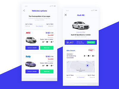 Discovery mundo Hotel Car Booking app concept blue booking app brand car booking creoeuvre minimal salem studio tamil tamilnadu ui ux design