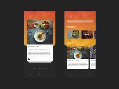 Meals - Food App Concept animation blue clean dailyui delivery freebie illustration ios landing page layout logo meals minimal minimalism orange ressource typography ui user ux