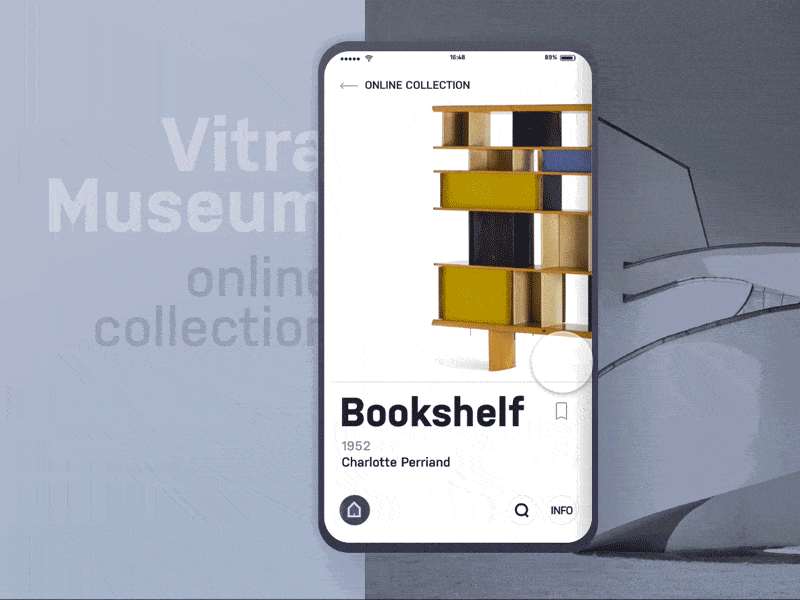 Vitra Museum Concept - Framer X blue design framer framer x furniture grey museum ui