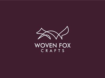 Woven Fox Logo animal logo design fox geometric logo icon icon logo logo design