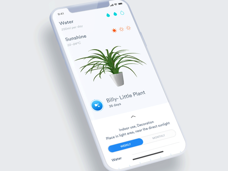 Indoor Garden System - App app concept design ecosystem garden plant system tree ui ux