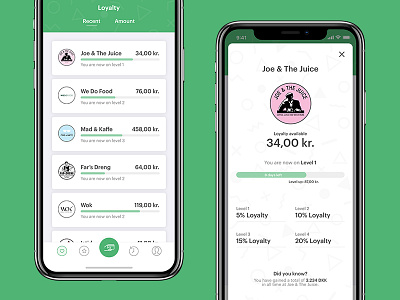 Lemon Loyalty app app design clean discount exclusive green ios iphone iphone x joe and the juice lemon loyalty loyalty app minimal rewards