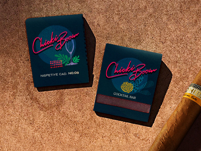 Matchbox design for Chicki Boom artdirection brand and identity matchbox