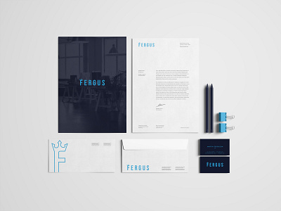 Fergus Stationary Branding branding business card design envelope letterhead modern stationary