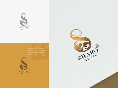 Sharq Logo branding color concept design hotel logo typogaphy