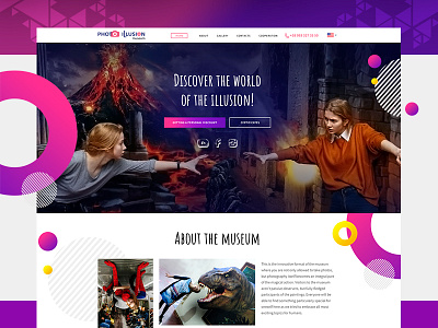 Landing Page for the first Museum of Optical Illusions corporate design flat landing ui ux web webdesign wordpress