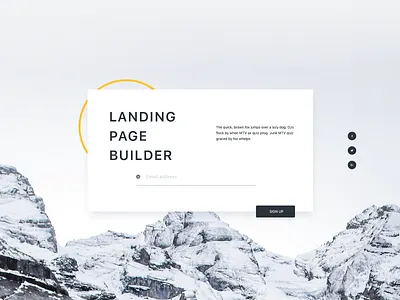 Landing Page Builder Kit title card buttons card design header landscape minimal social media typography ui ui kit webpage