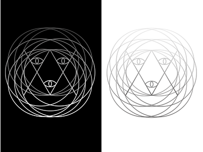 Lion Logo abstract black branding circle circle logo concept dadaism design geometric icon line lion logo minimal sketch symbol triangle ui vector white