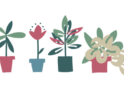 plants! green hand drawn illustration plant vector