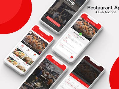 Restaurant App app design flat illustration restaurant app restaurant branding ui ux