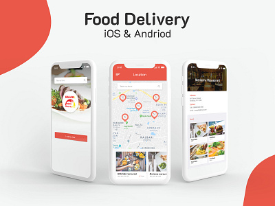 Online Food Delivery App app app design app ui design design food and drink food delivery food delivery app food delivery application online food online food delivery app ui ui design ux vector