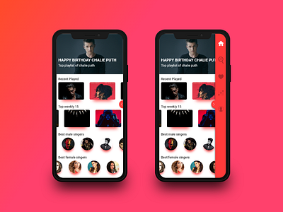 Navigation bar adobexd animation music ui uidesign uitrends ux