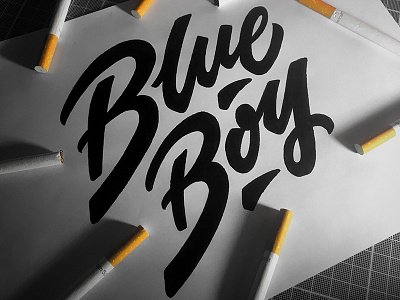 Blue Boy branding calligraphy design graffiti handwriting icon illustration lettering letters logo motion mural type typography vector