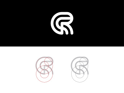 Monogram - Letter R design dribbble grid grid logo icon idea illustrator letter r logo manchedesign monogram r vector