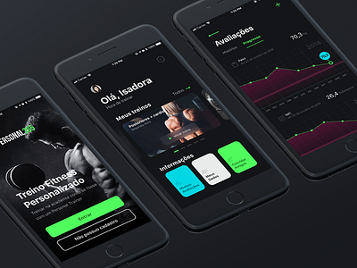 Personal app app dark fitness gym personal