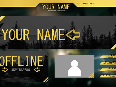 Overlay Black Gold Forest design illustrator overlay twitch ui