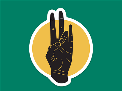 Mudra illustration mudra sticker yoga