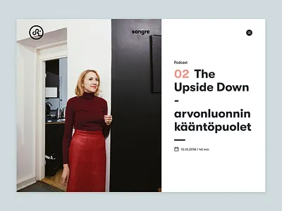 Sangre.fi - Podcast Episode blog design episode layout podcast typography webdesign