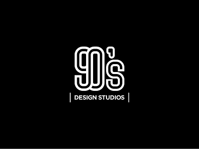 90's Design Studio Logo 0 9 90 90s agency branding design logo nine nineties ninety number 0 number 9 number 90 number nine numbers studio