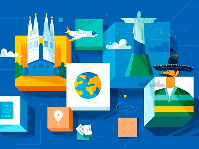 Rio Travel animation cartoon character design icon illustration infografika motion travel