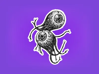 Trick or Treat Eyeballs anathomic dotwork eye eyeball halloween illustration scary spooky spooky eye sticker stipple tattoo trickortreat vector