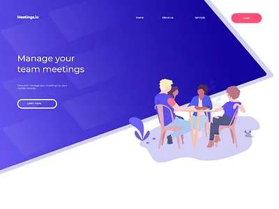 meeting Concept design icon illustration india logo ui ux web