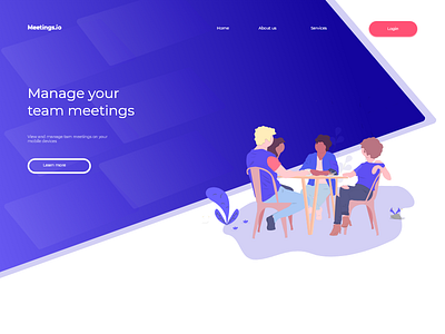 meeting Concept design icon illustration india logo ui ux web