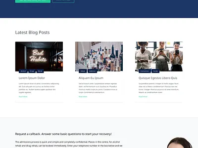 Blog Posts articles blog grid images news posts rehab tags ui