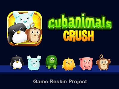 Match 3 Animal Game animal character animal game character character design cool character creative design cute character cute game character game design game reskin game ui illustration iphone game match 3 match 3 game