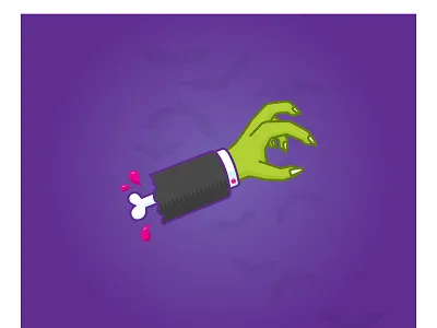 Vamp Hand bats blood bones character halloween illustration illustrator stickermule vampire vector