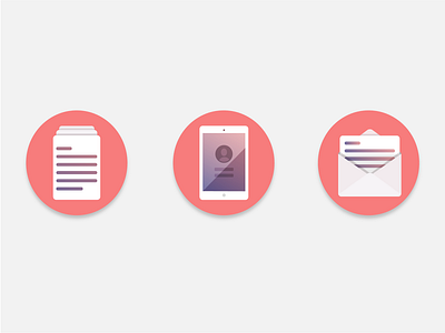Office Icons colors design flat icons illustration illustrator