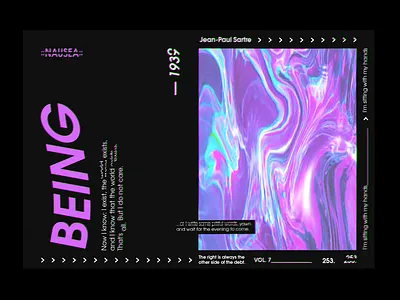 "Nausea" Jean-Paul Sartre. Quotes. app branding clean design flat graphic icon lettering logo minimal mobile type typography ui ui ux ui ux design ux vector web website