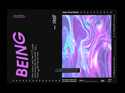 "Nausea" Jean-Paul Sartre. Quotes. app branding clean design flat graphic icon lettering logo minimal mobile type typography ui ui ux ui ux design ux vector web website