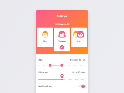 Settings Page settings