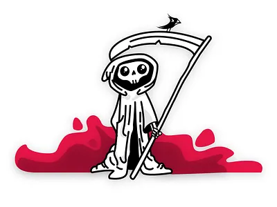 Grim Reaper figma grim grim reaper halloween playoffs skull sticker mule