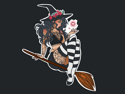 Bitchcraft design drawing illustration magic sketch sticker mule tattoo witch witchcraft