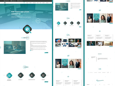 Qbytesoft Home Page black bootstrap branding color design dribble flat flaticon nabil nabilemonn parallax section services shot typography web web design web ui webdesign website