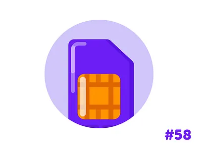 SIM Card flat icon illustration logo vector