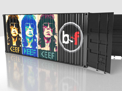 Keith Richards Shipping Container 3d design graphic design illustration keith richards typography vector art