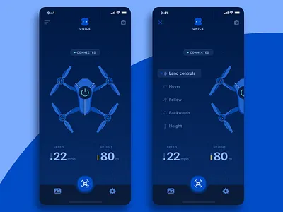App for Drone app concept drone illustration ios mobile navigation tech ui ukraine ux