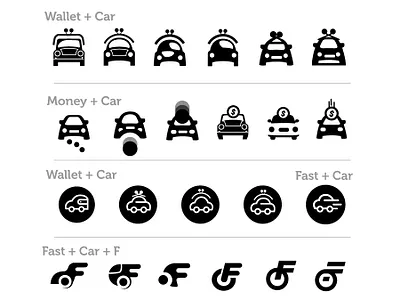 logo exploration. New identity for Fast Money Car. branding car f ico icon identity logo logodesigner logomark mark sign wallet