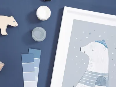Arctic decor line for a French company home decor illustration polar bear