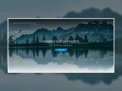 Nature Conservation Group Landing Page Concept branding design landing page ui ux web web design website