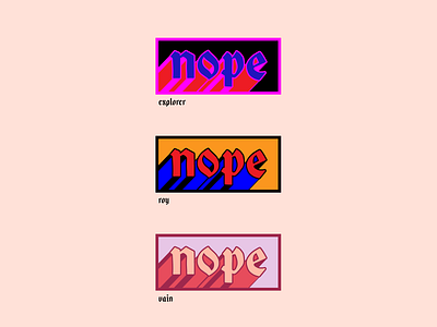 Nope Lettering adobe illustrator design lettered lettering procreate type typography vector word