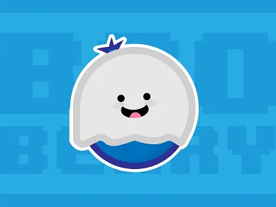 Booberry berry blue boo ghost halloween sticker