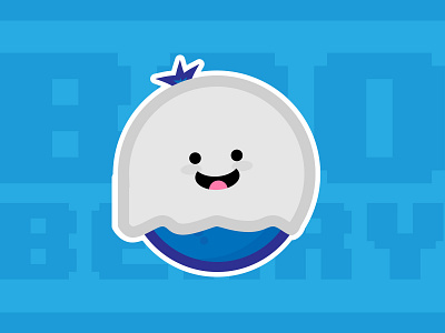 Booberry berry blue boo ghost halloween sticker